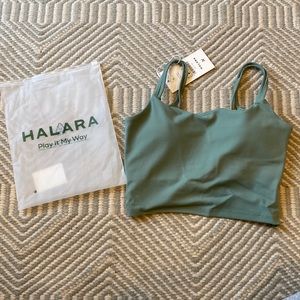 HALARA backless twisted cropped workout tank